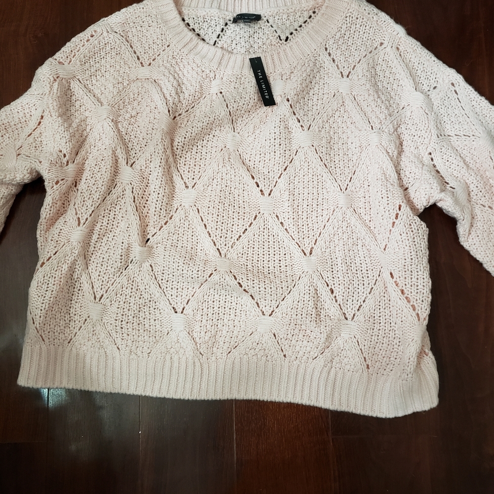 Fluffy baby pink sweater.